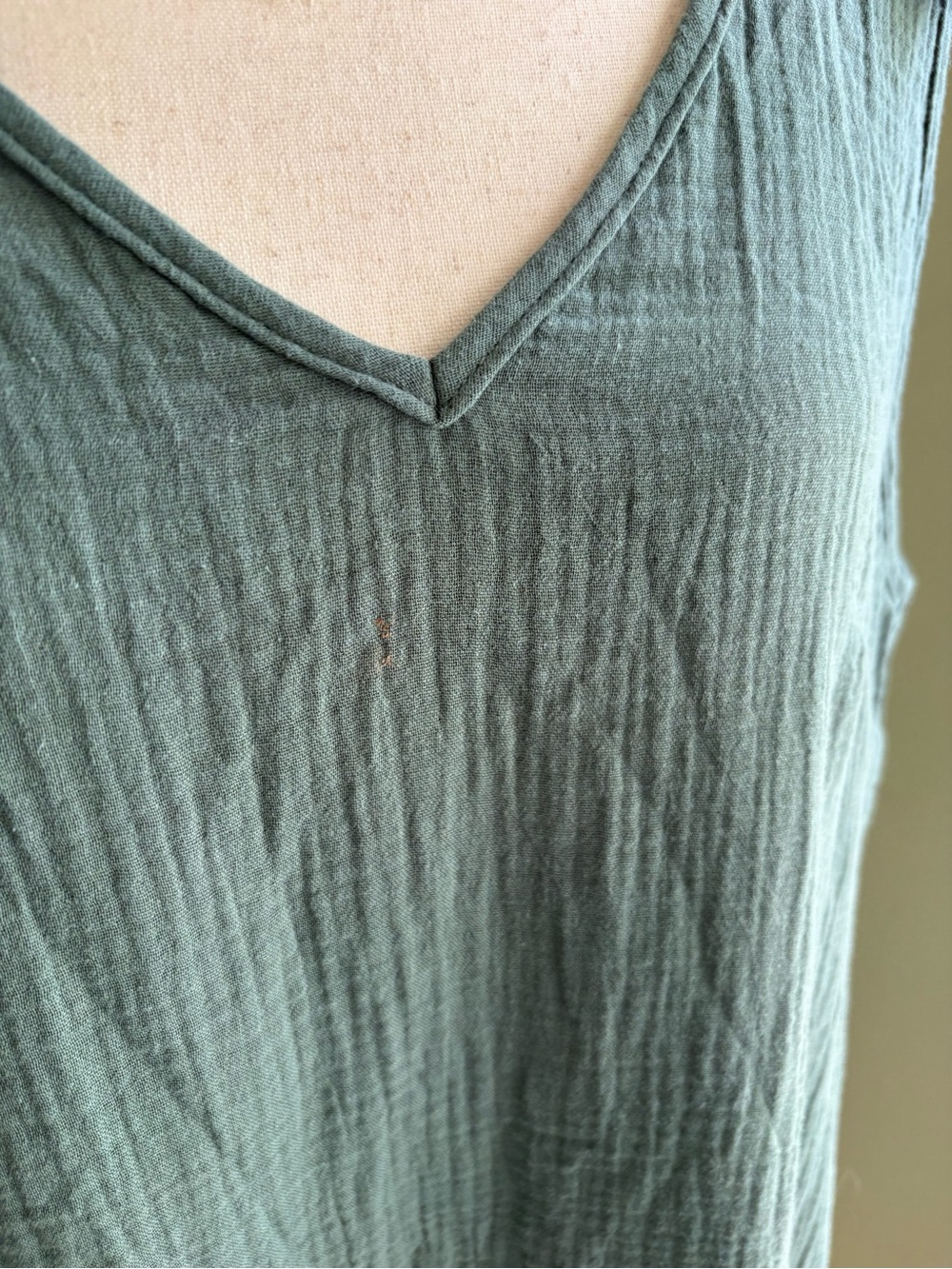 Cupshe Olive Green Tie-Shoulder V-Neck Swim Coverup - Picture 4 of 16